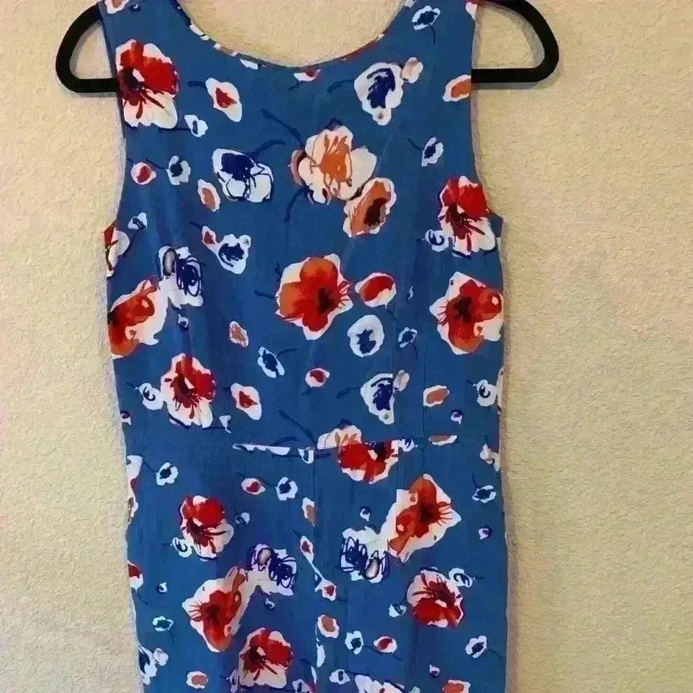 Floral Romper Tommy Hilfiger sz 4 summer flowers casual fair America 4th of July - Picture 1 of 7